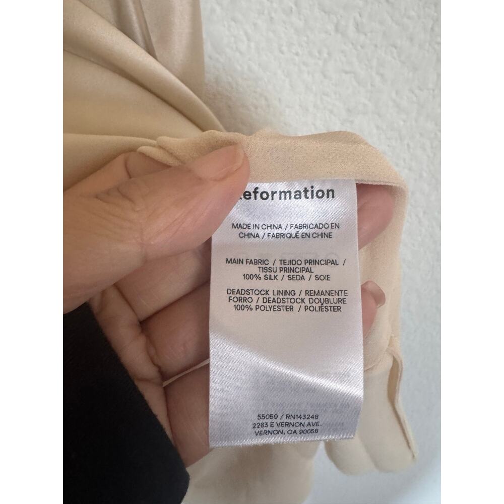 Reformation Satin Ivory Mini Dress - Picture 8 of 8